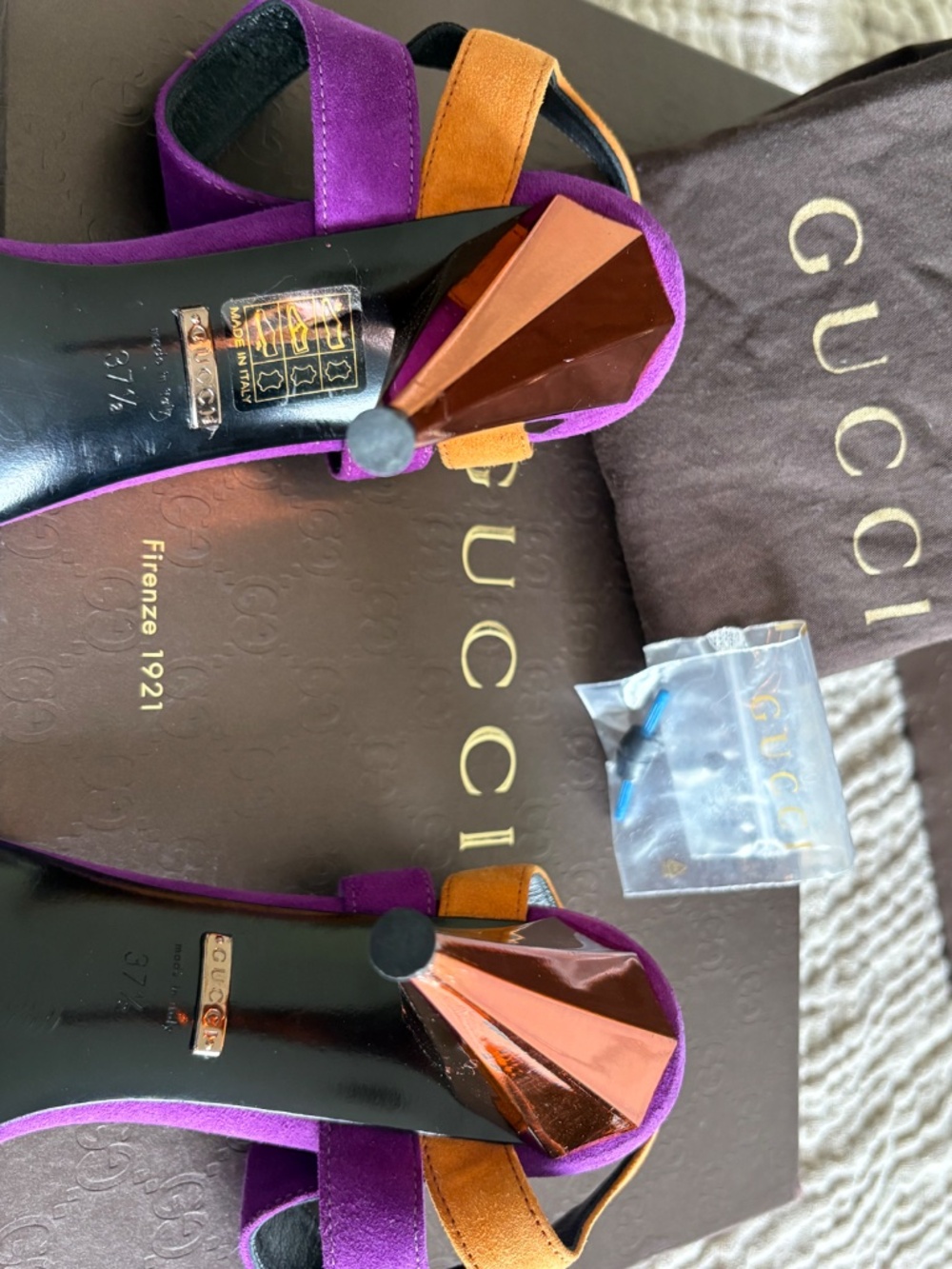 Gucci Color block Metallic Heels - Picture 5 of 8